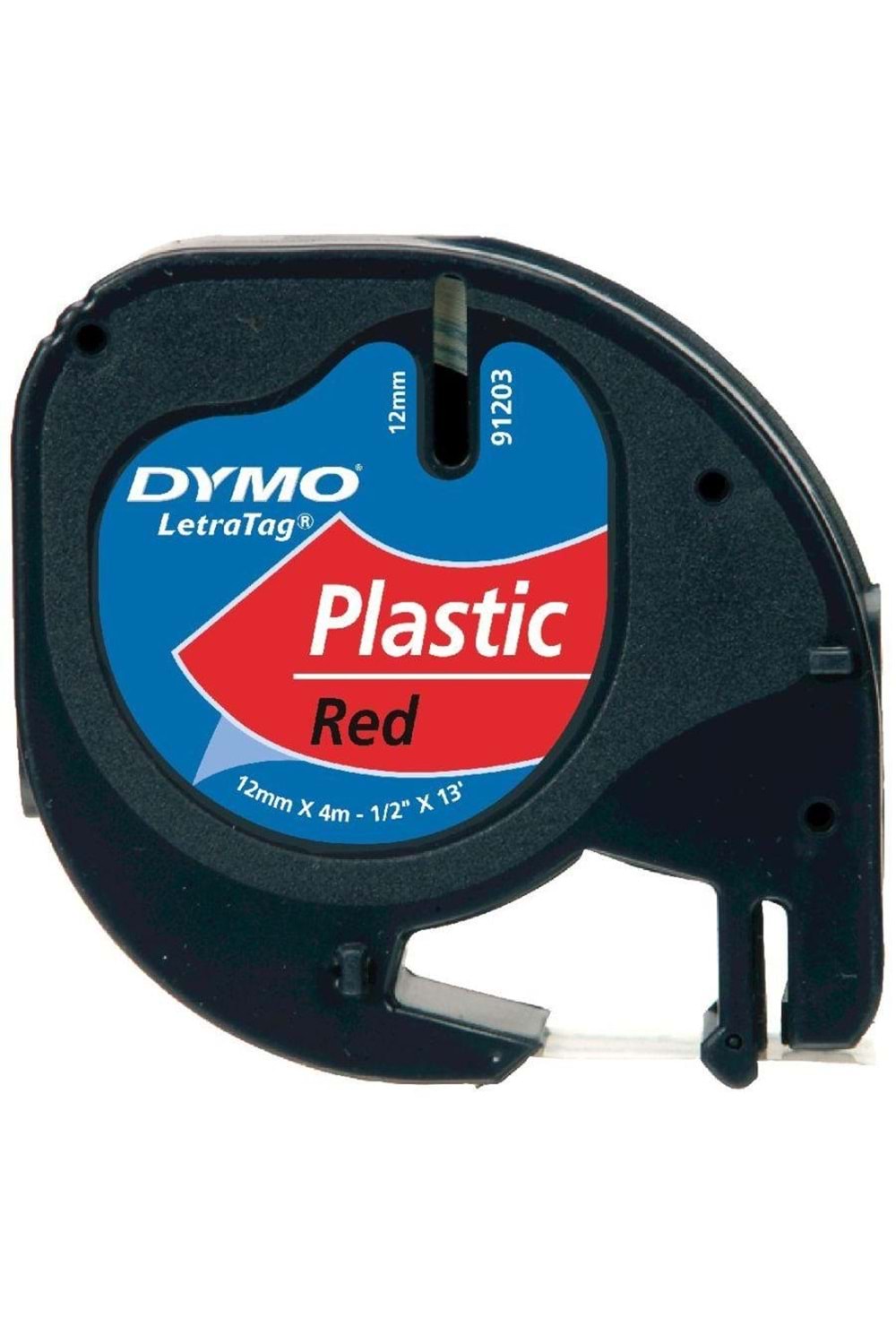 Dymo Letratag Şerit Plastik 12 Mmx4 Mt Kırmızı 91203