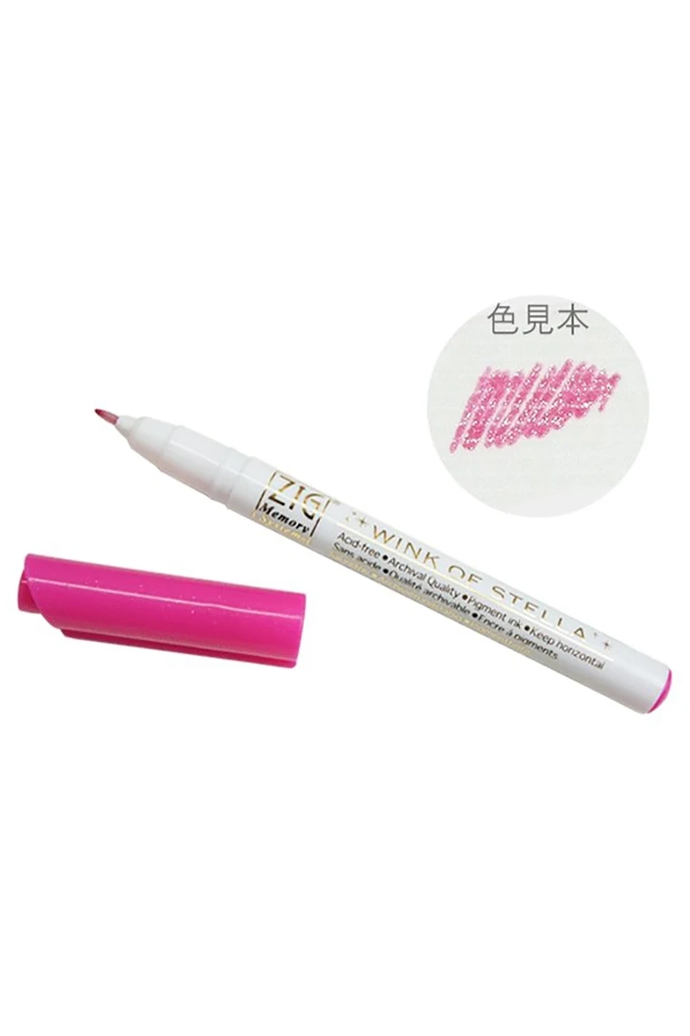 Zig Wink Od Stella Simli Kalem - Açık Pembe