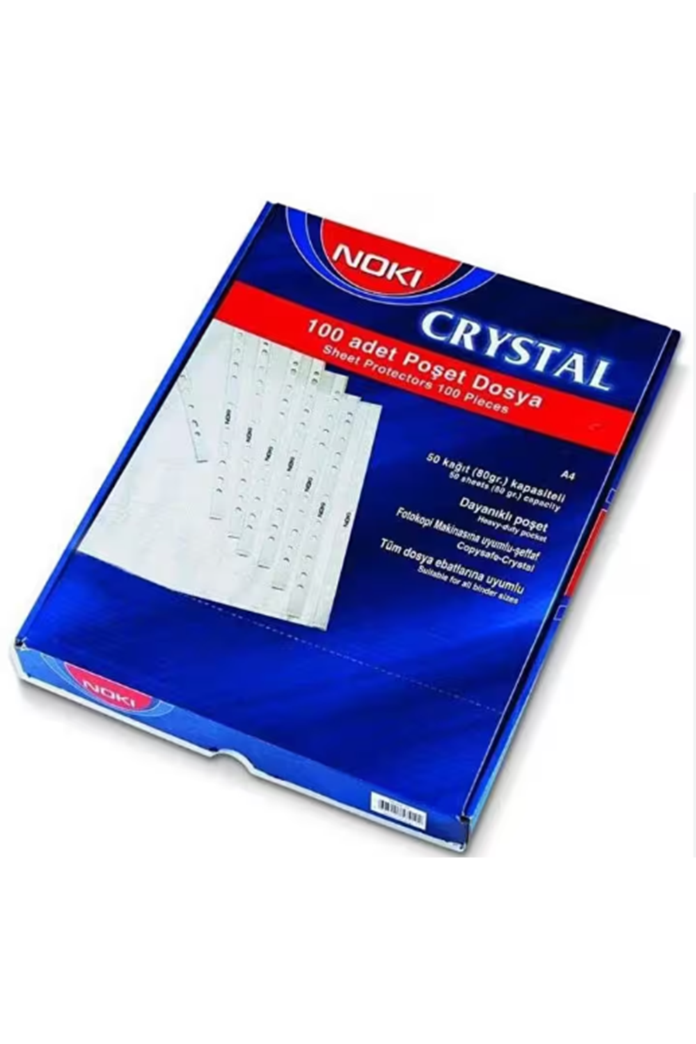 Noki Poşet Dosya Kristal Mavi Kenarlı 100 Lü A4 4830cr