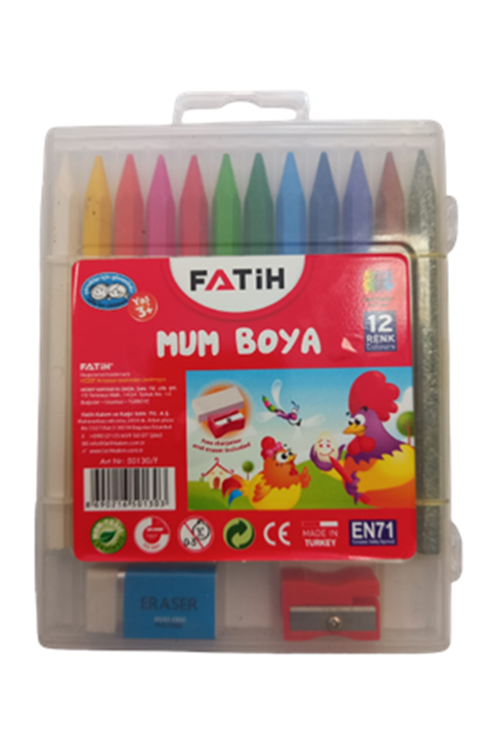 Fatih Mum Pastel Boya Polymer Crayons 12 Renk | 50130/f