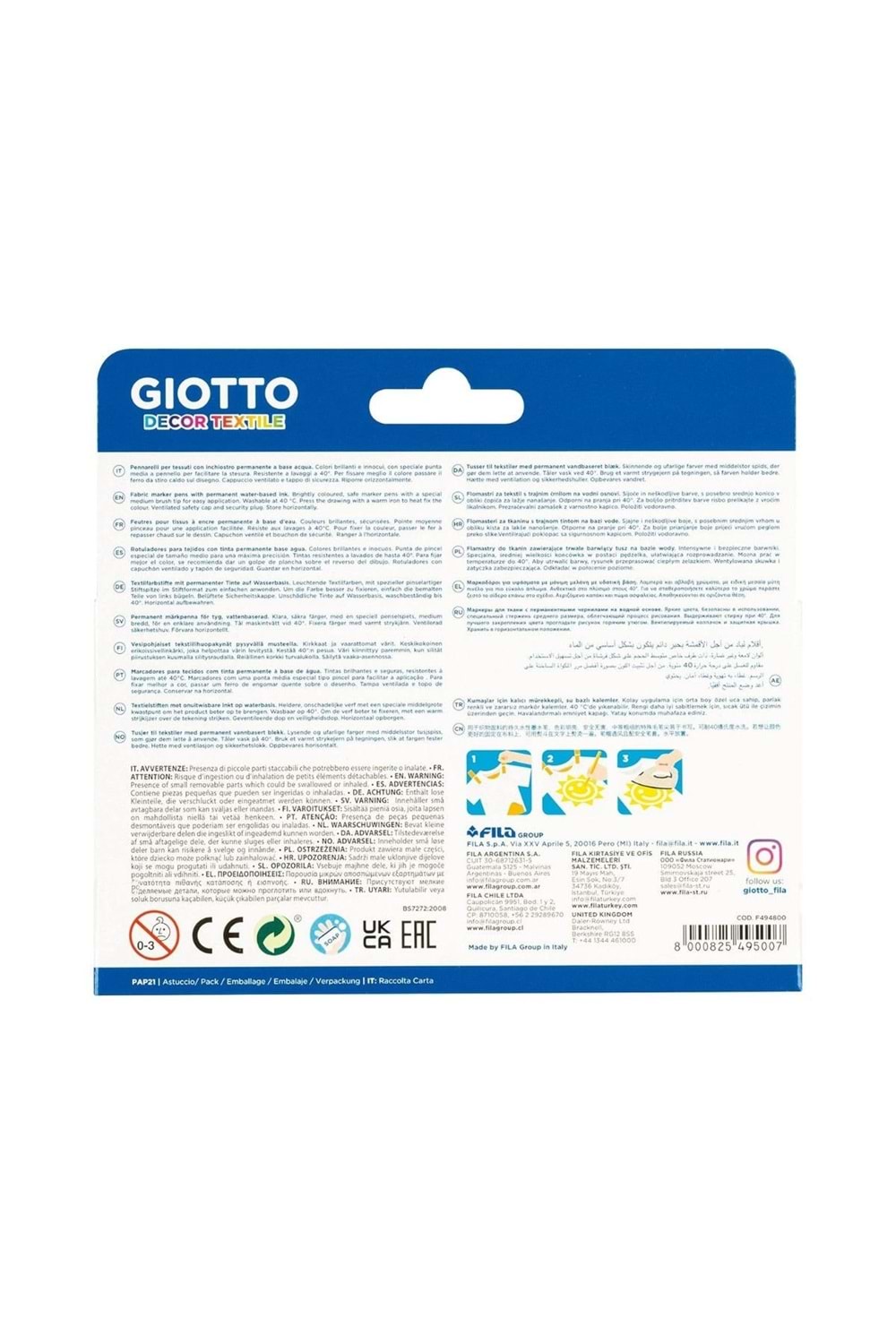 Giotto Keçeli Boya Kalemi Tekstil 6 Renk 494800