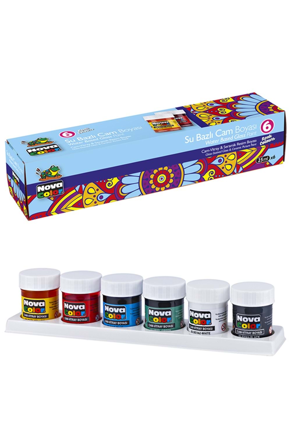 Nova Color Cam Boyası Su Bazlı 6 Renk Nc-1996