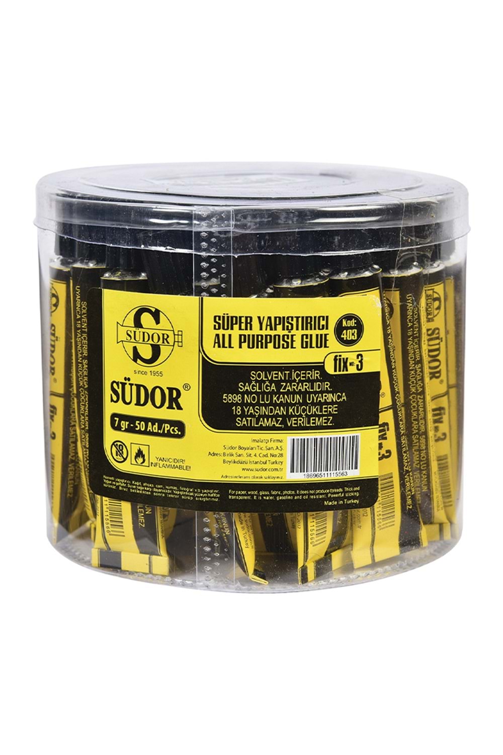 Südor Yapıştırıcı Fix No:3 7g Solvent Bazlı