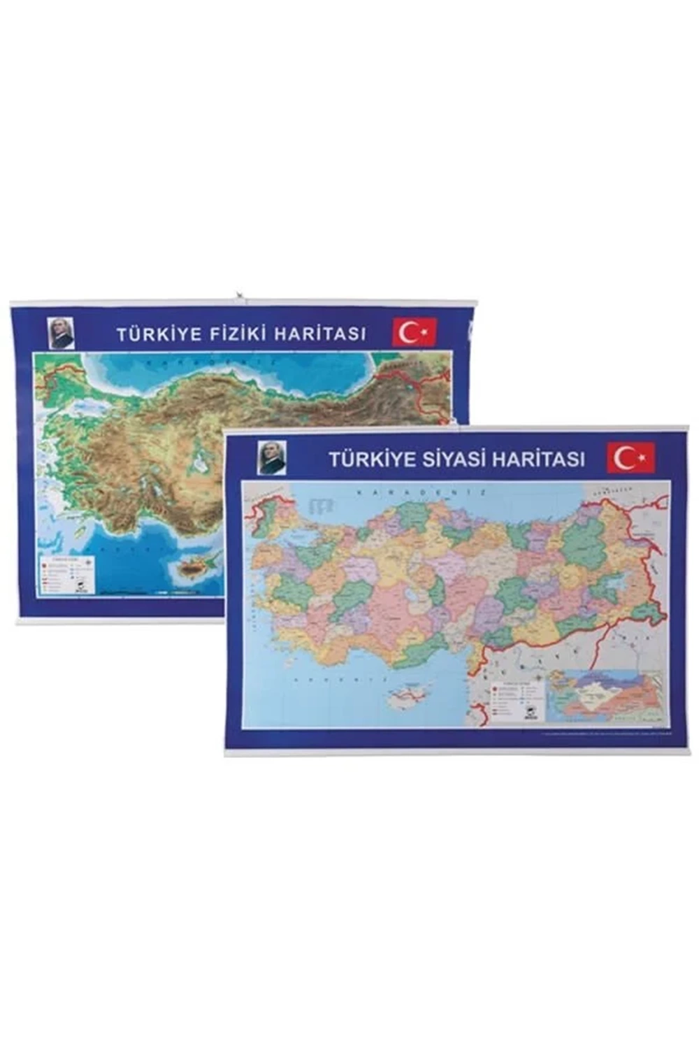 Gülpaş 999 70x100 Türkiye Fiziki&siyasi Çerçeveli Harita