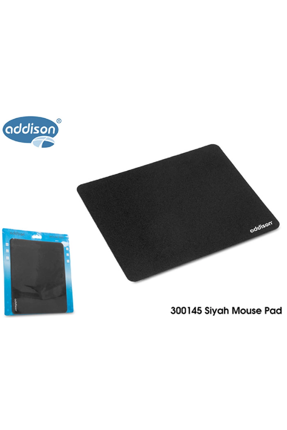 Addison 300145 Siyah Mouse Pad (22 Cm X 18 Cm)