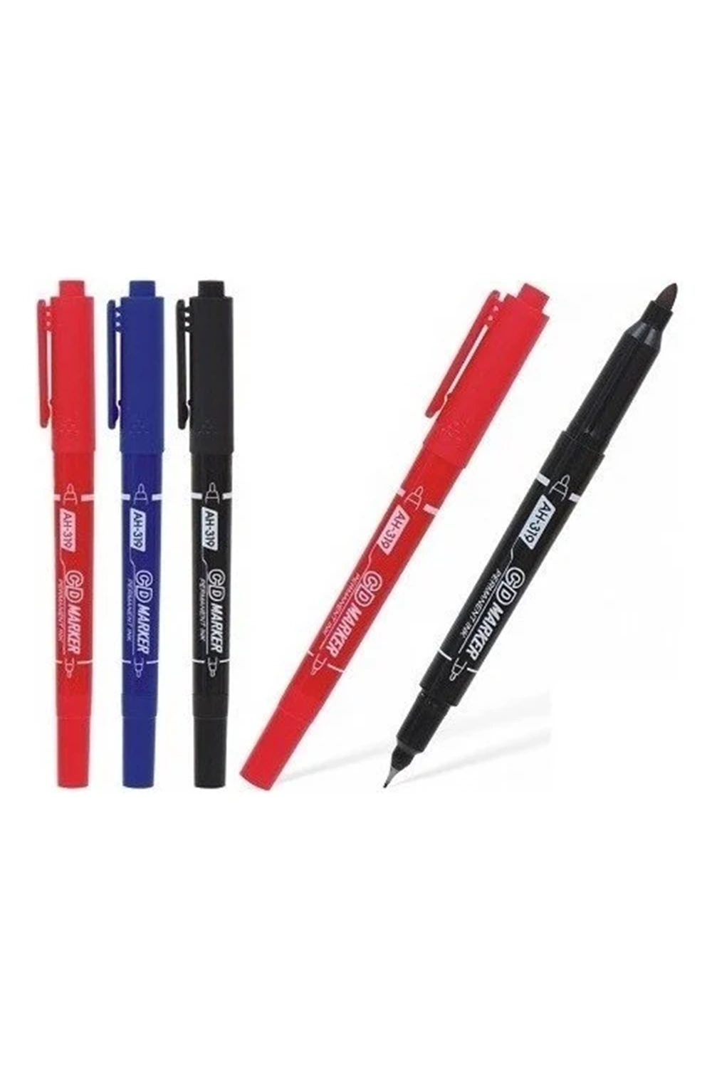 Aihao Asetat Kalemi Permanent Çift Taraflı Mavi Ah-319