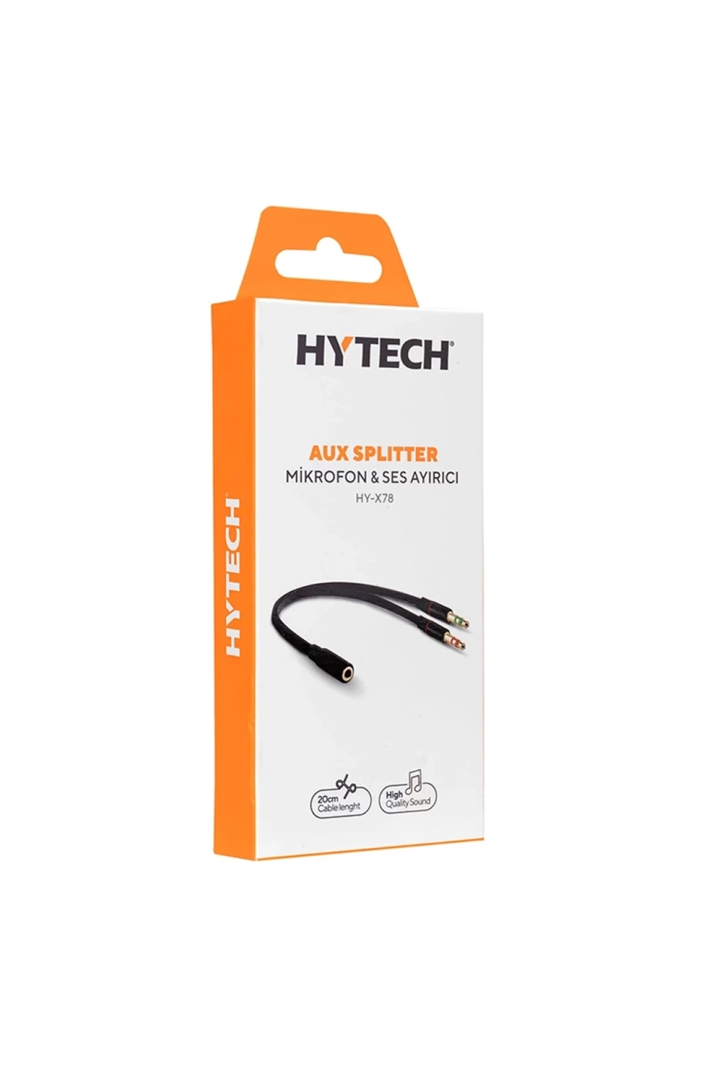 Hytech Hy-x78 Siyah 3.5mm To Audio + Mic 0.15m Kulaklık Çevirici