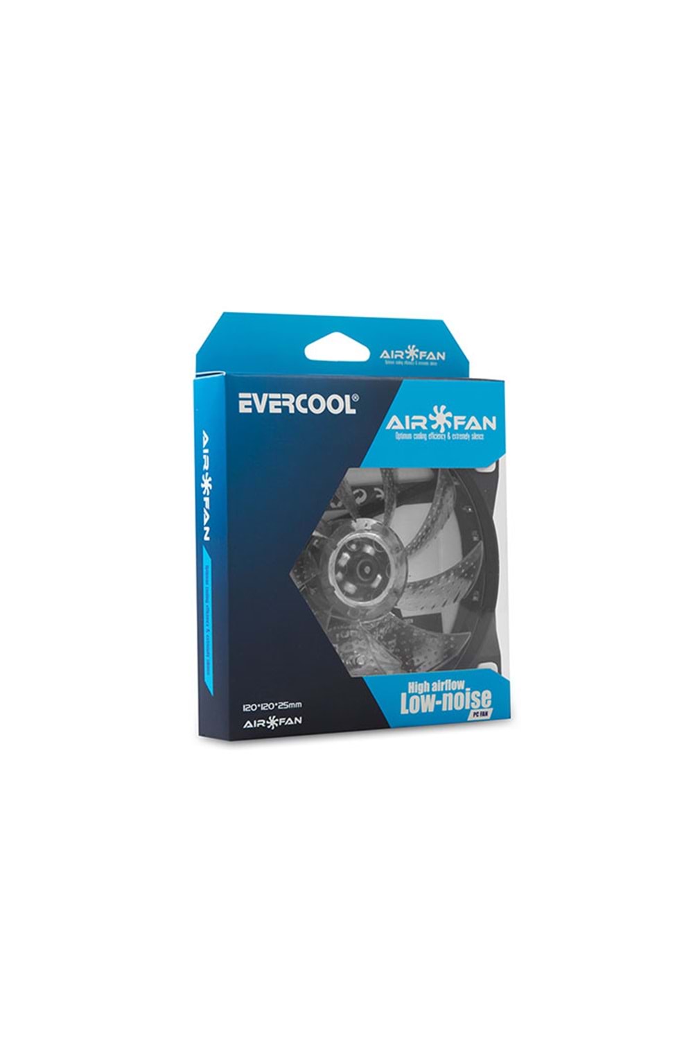 Evercool Cs1230w 120*120*25mm Beyaz Işıklı Şeffaf Kasa Fanı