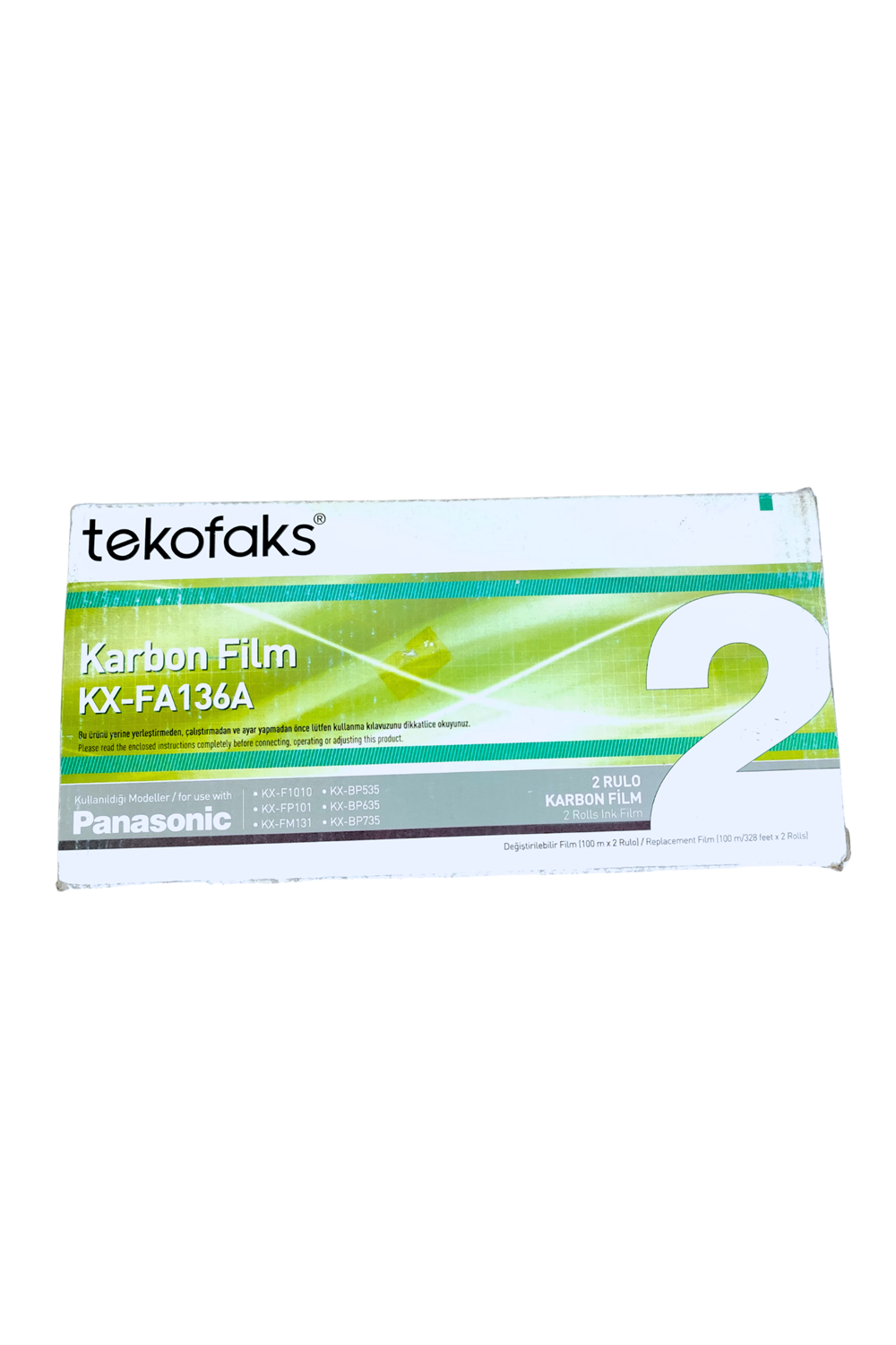 Tekofaks Karbon Film Panasonic Kx-fa136a 2 Rulo