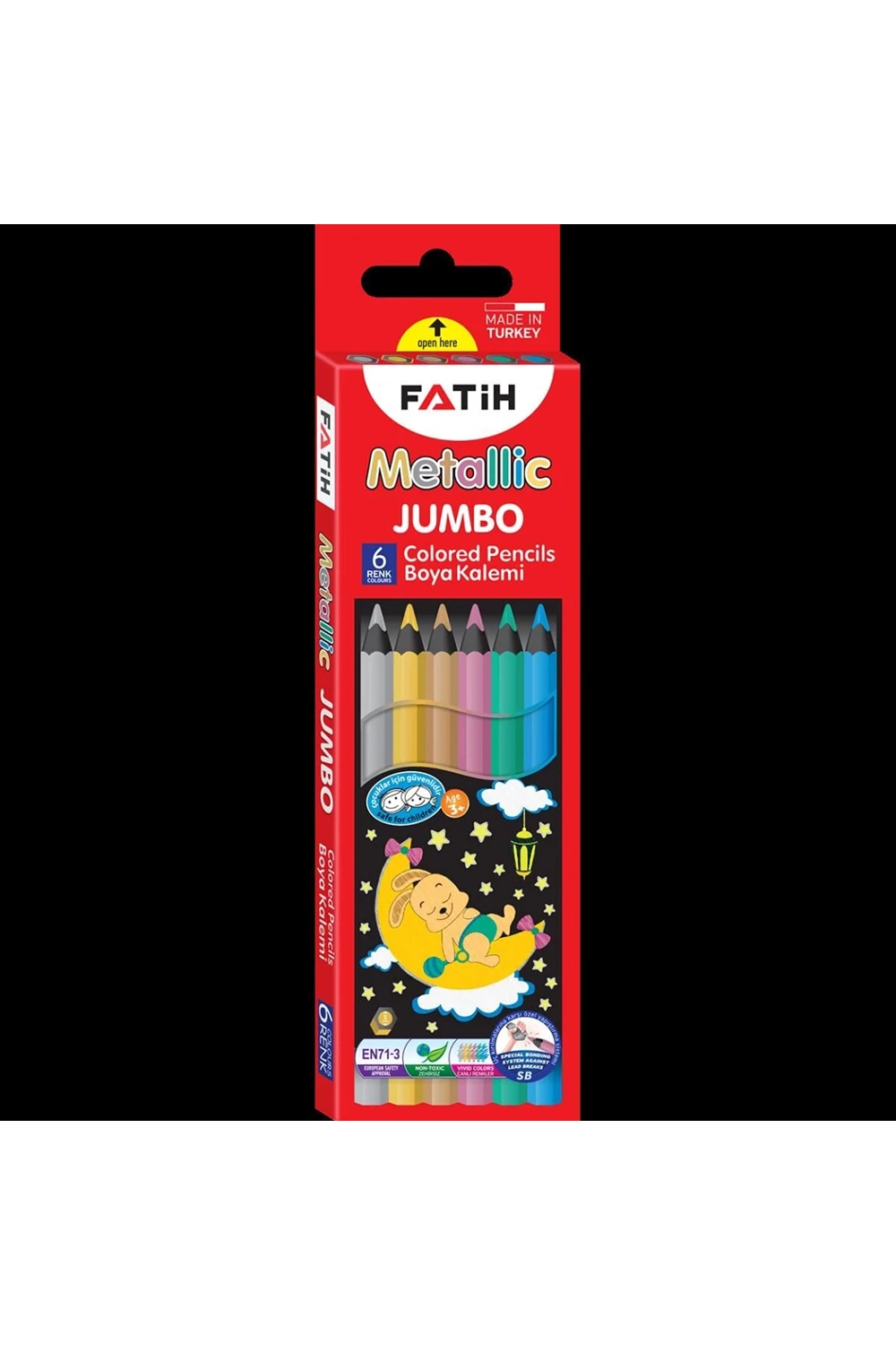 Fatih Kuru Boya Tam Boy Jumbo Metalik 6 Lı 33360