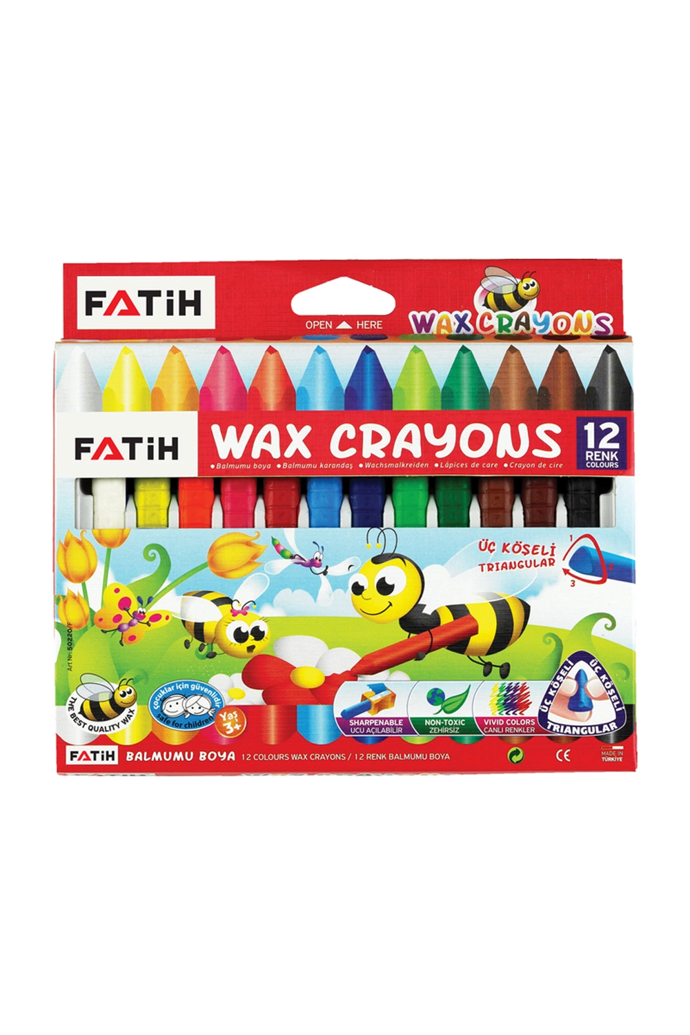 Fatih Mum Pastel Boya Wax Crayon Jumbo 12 Renk | 50220