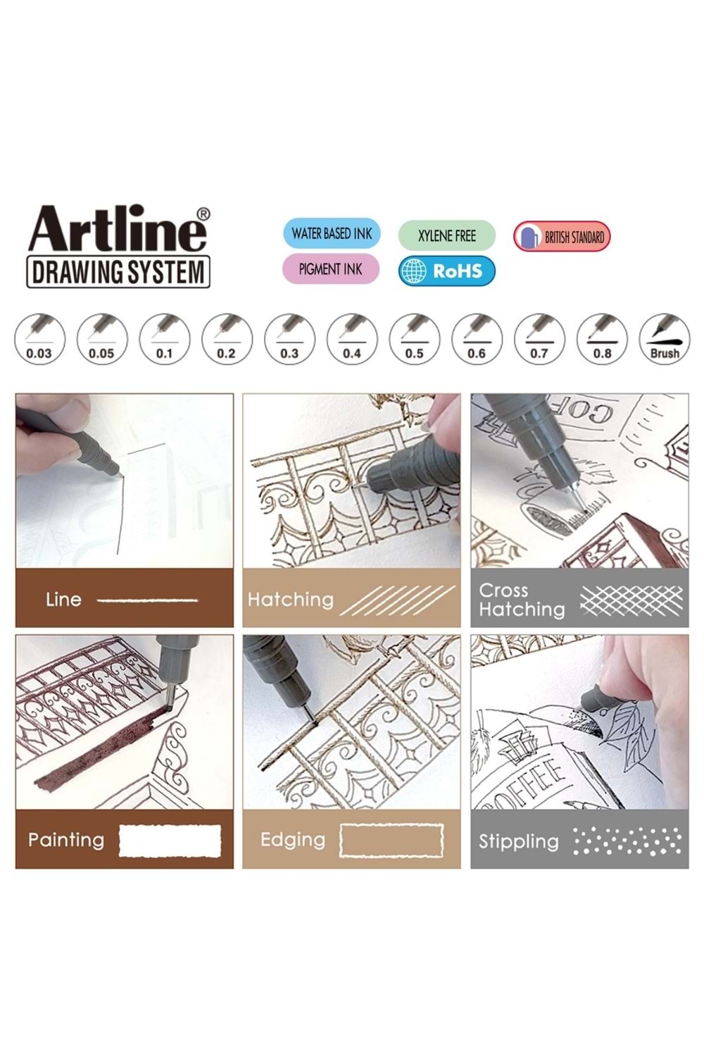 Artline Çizim Kalemi 0.5 Mm Siyah | Ek235