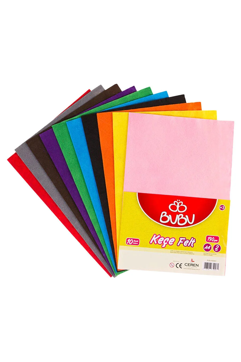 Bu-bu Keçe 20x30 10'lu Karışık Renk | Ke0001