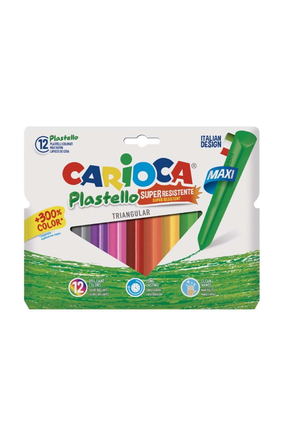 Carioca Pastel Boya Jumbo Üçgen Elle. Kir. Yıkanabilir 12 Li | 42671