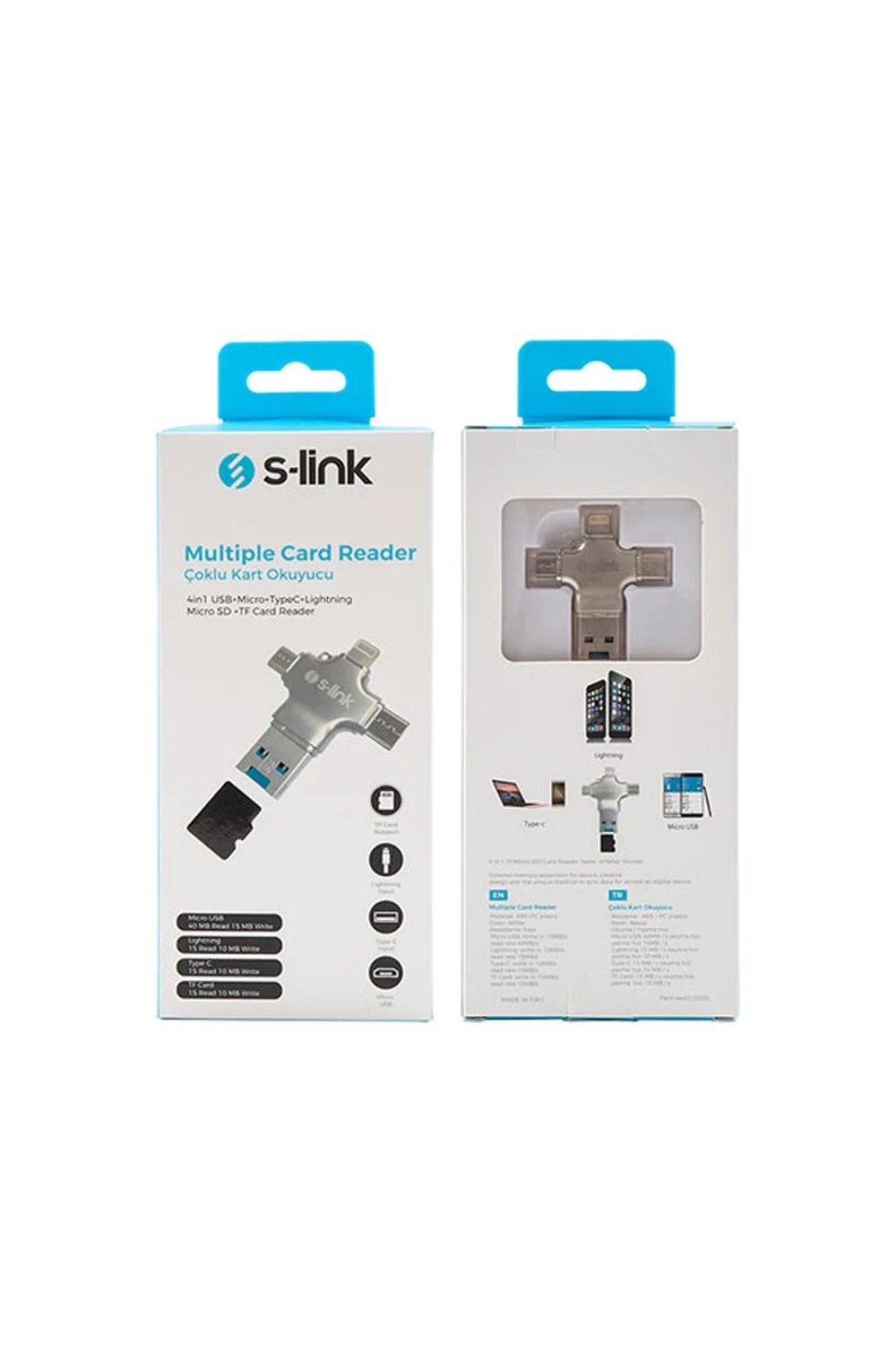 S-link Sl-ta35m 4 İn 1 Usb-micro +type-c +microsd Okuyucu