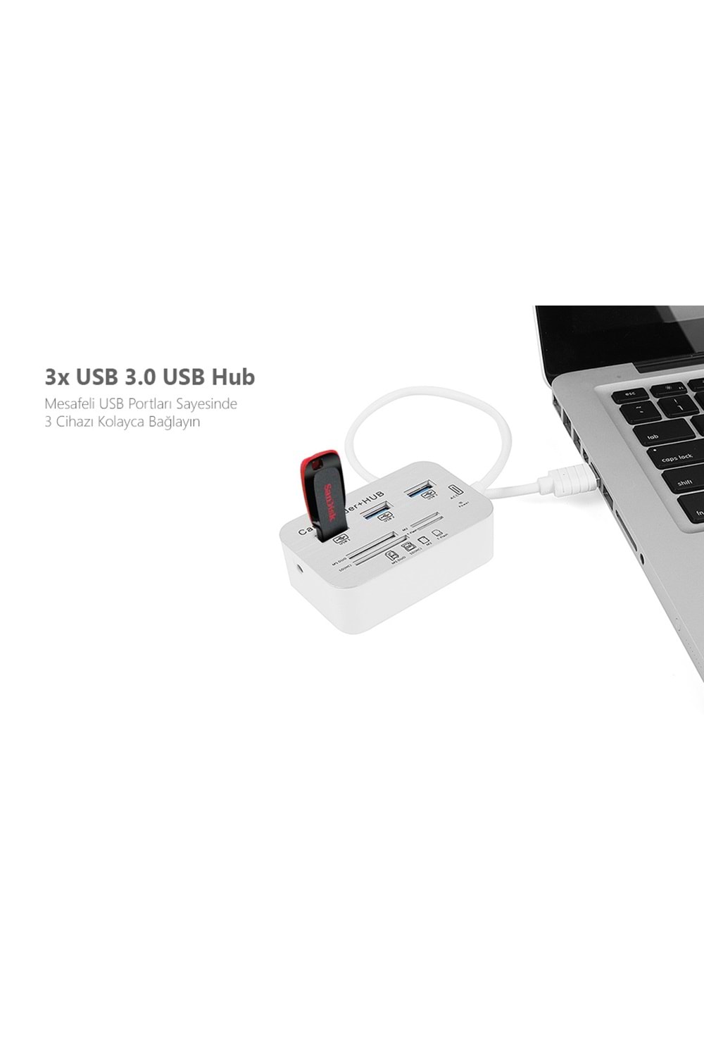 Tx Txacucr340 3 X Usb 3.0 Hub Ve Çoklu Harici Kart Okuyucu