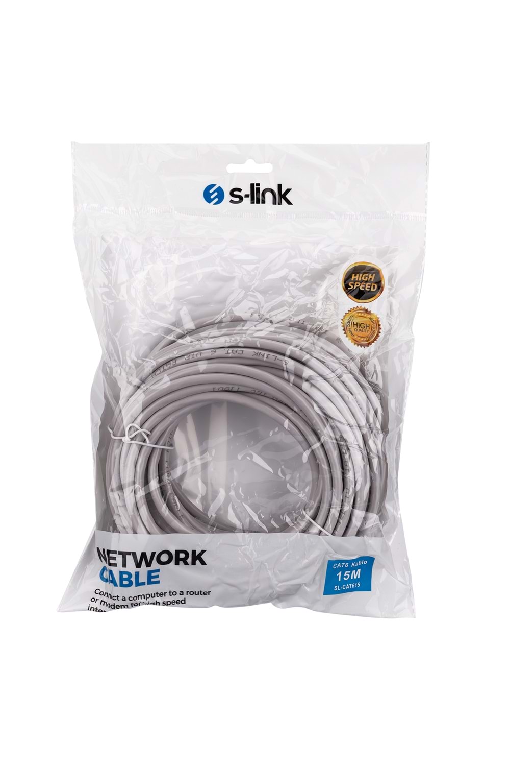 S-link Sl-cat615 Cat6 15mt Gri Utp Patch Kablo