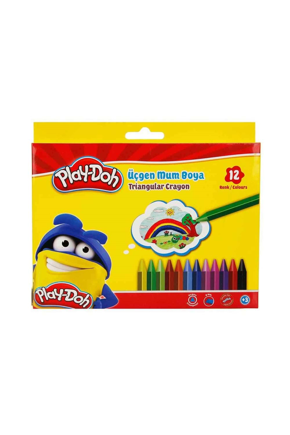 Play-doh Üçgen Crayon (mum) Boya 12 Renk Play-cr008