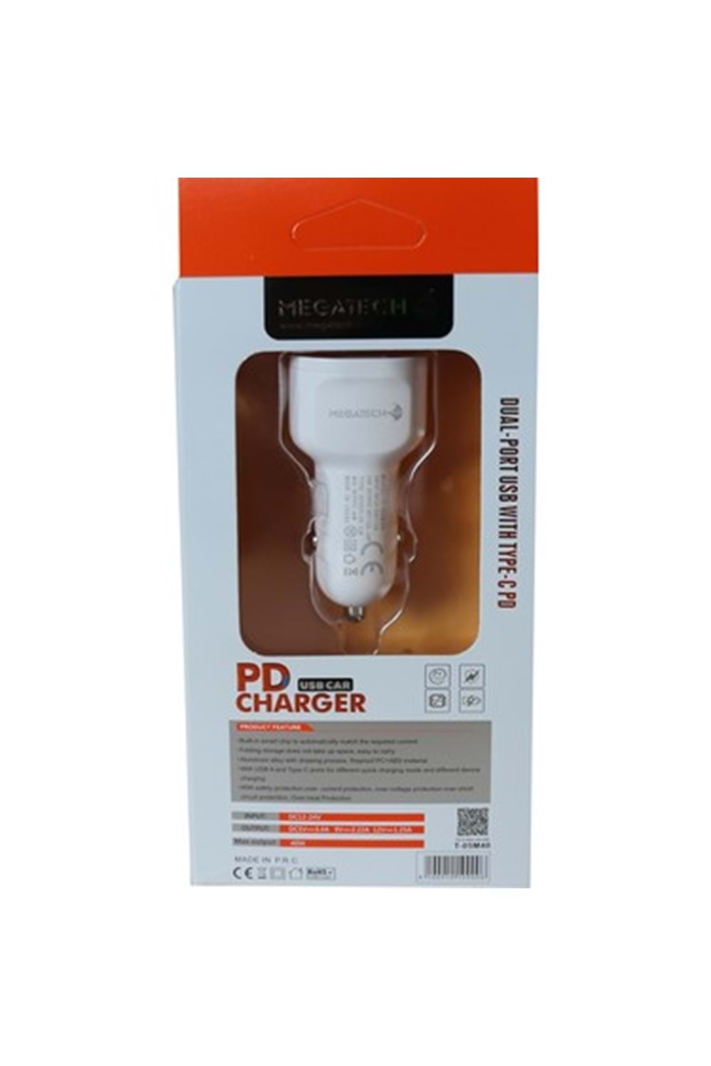 Megatech T-05 | Çakmaklık Şarj Aleti 2 Usb Girişli Kablosuz