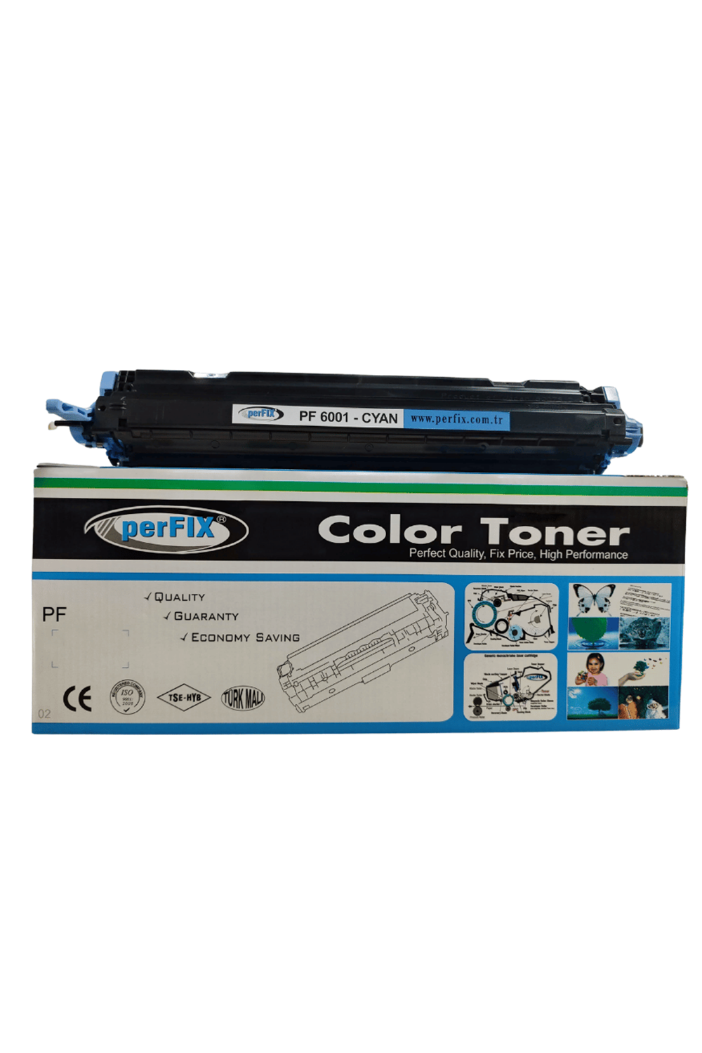 Perfix | 124a Pf6001a Muadil Mavi Toner 2k ( 6001a - 2600 - 1600 - 2605 - Cm1015 - Cm1018 )