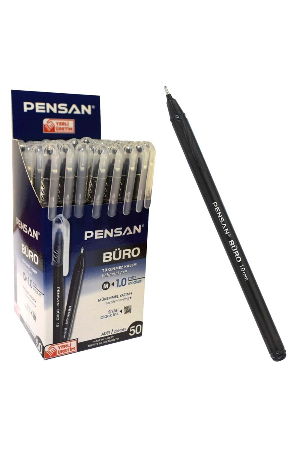 Pensan Tükenmez Kalem Büro 1.0 Mm Siyah 50 Li 2270
