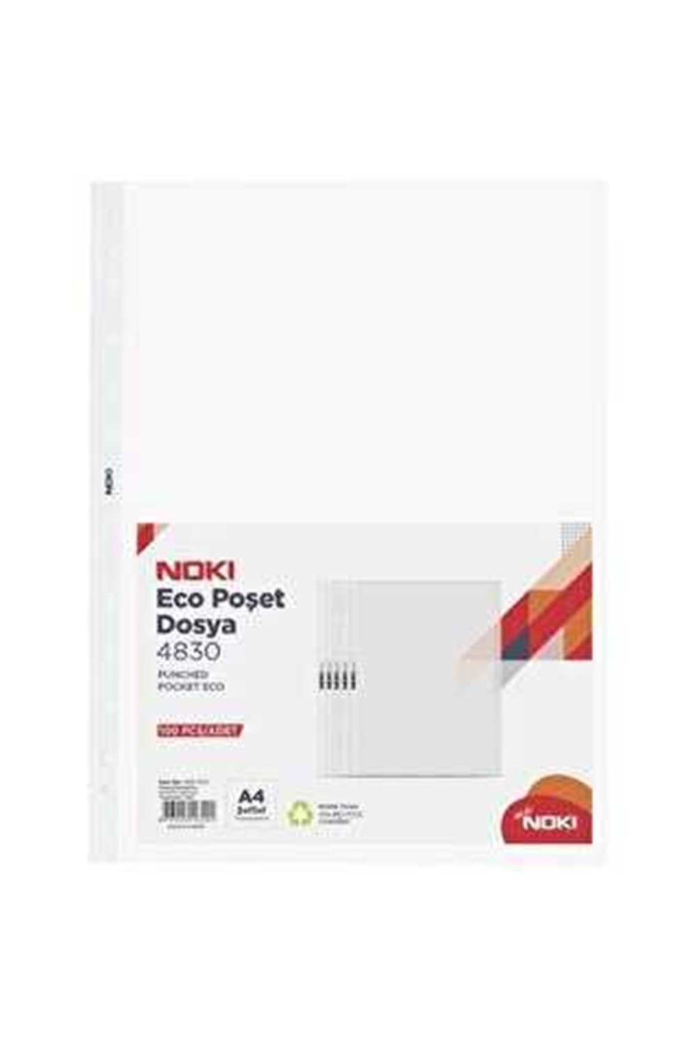 Noki Poşet Dosya Ekonomik 100 Lü A4 4830-eco