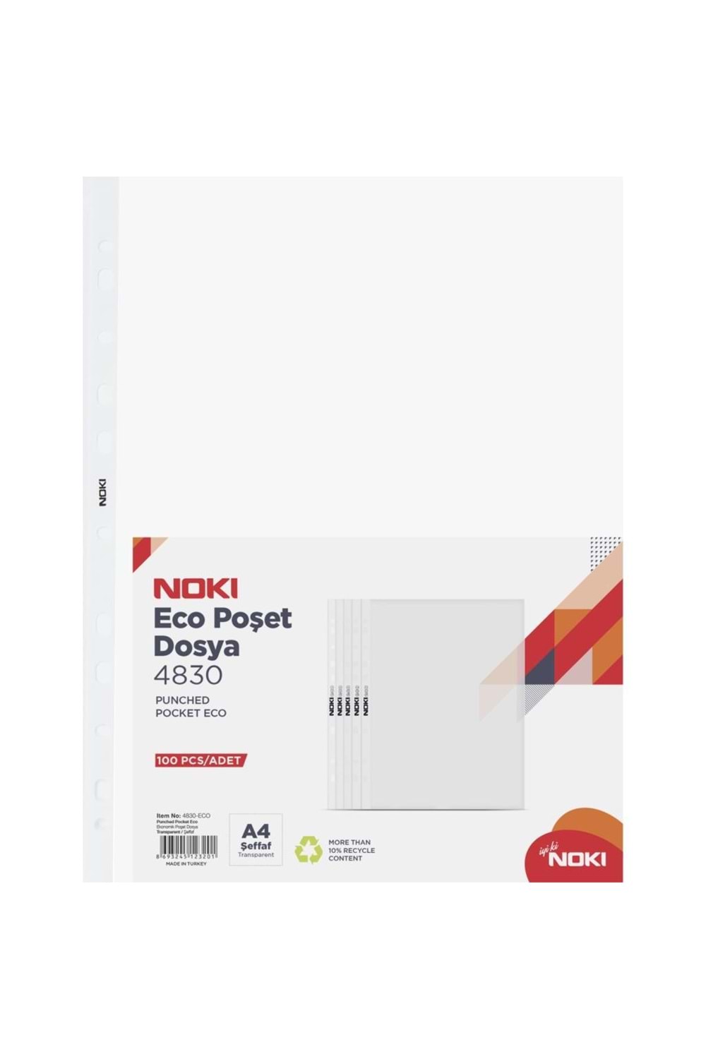 Noki Poşet Dosya Ekonomik 100 Lü A4 4830-eco