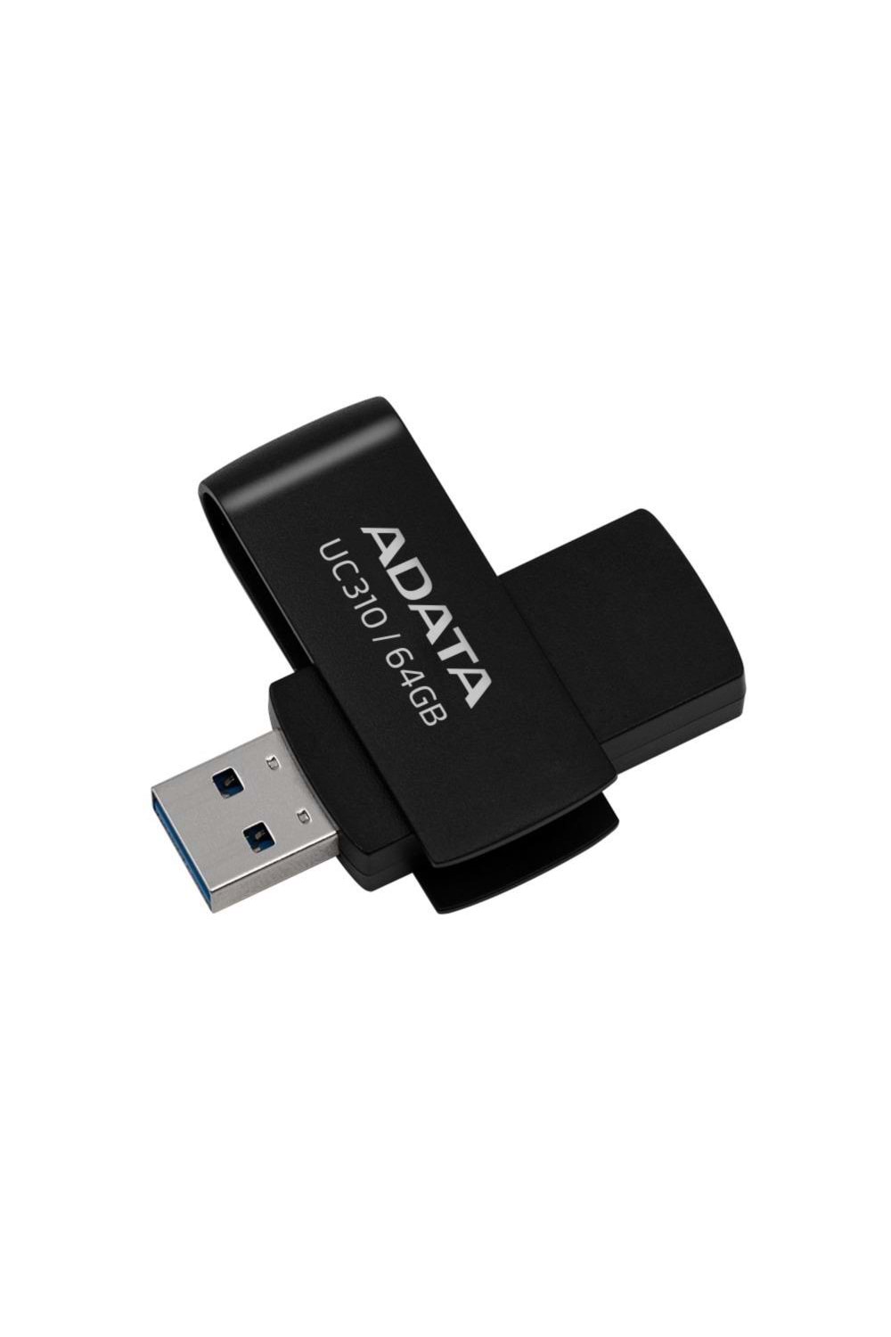 Adata Uc310/64gb 64gb Usb3.2 Gen1 Black Flash Bellek