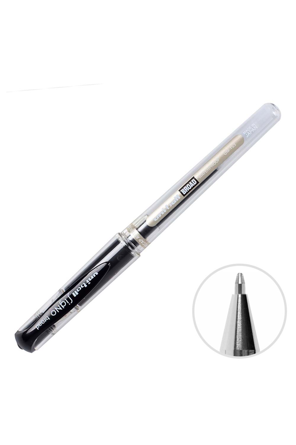 Uni-ball Siyah Roller Kalem Signo Broad Jel Bilye Uç İmza Kalemi 1.0 Mm | Um-153
