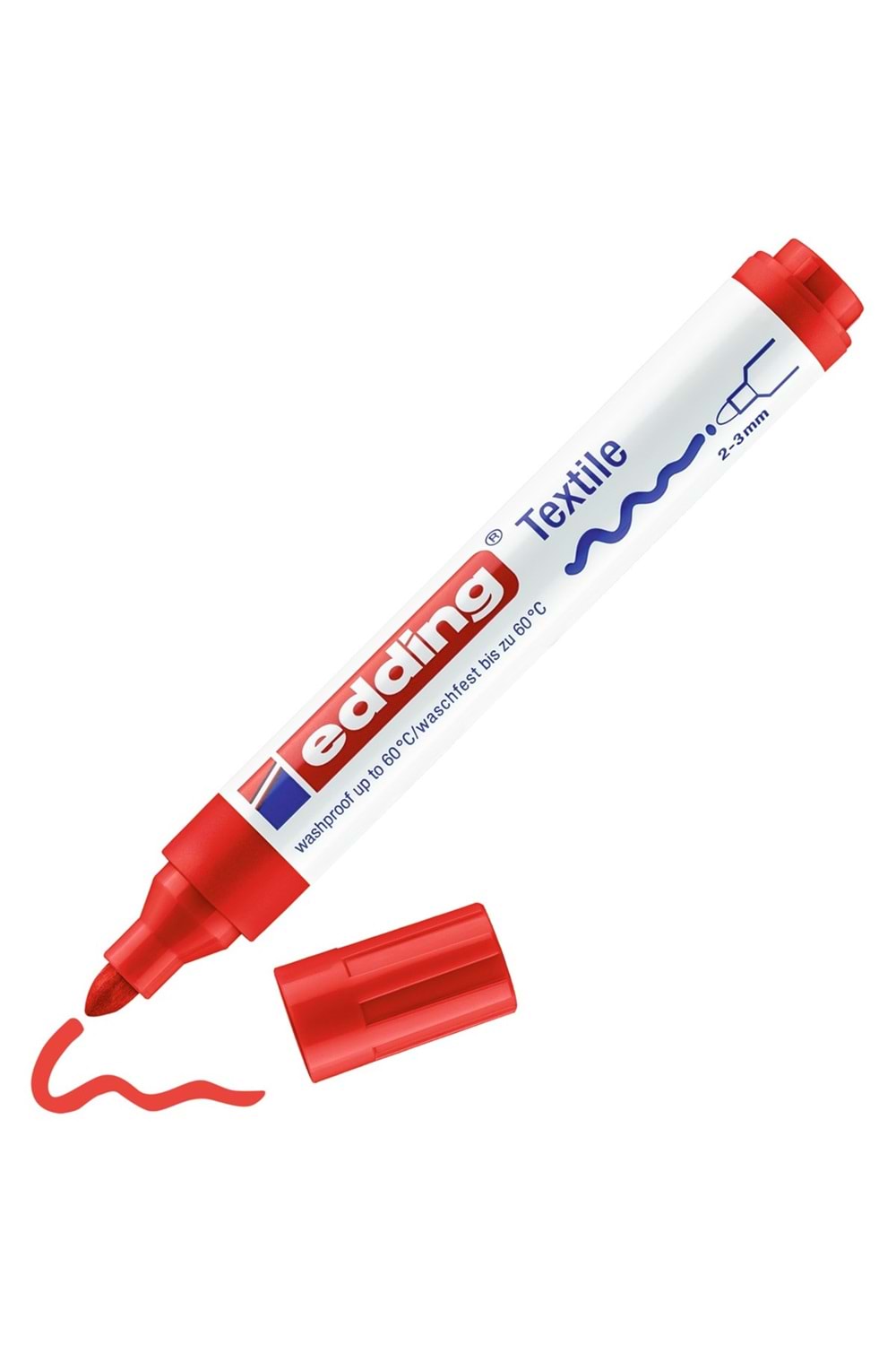 Edding T-shırt Kalemi Yuvarlak Uçlu 2-3 Mm Kırmızı 4500