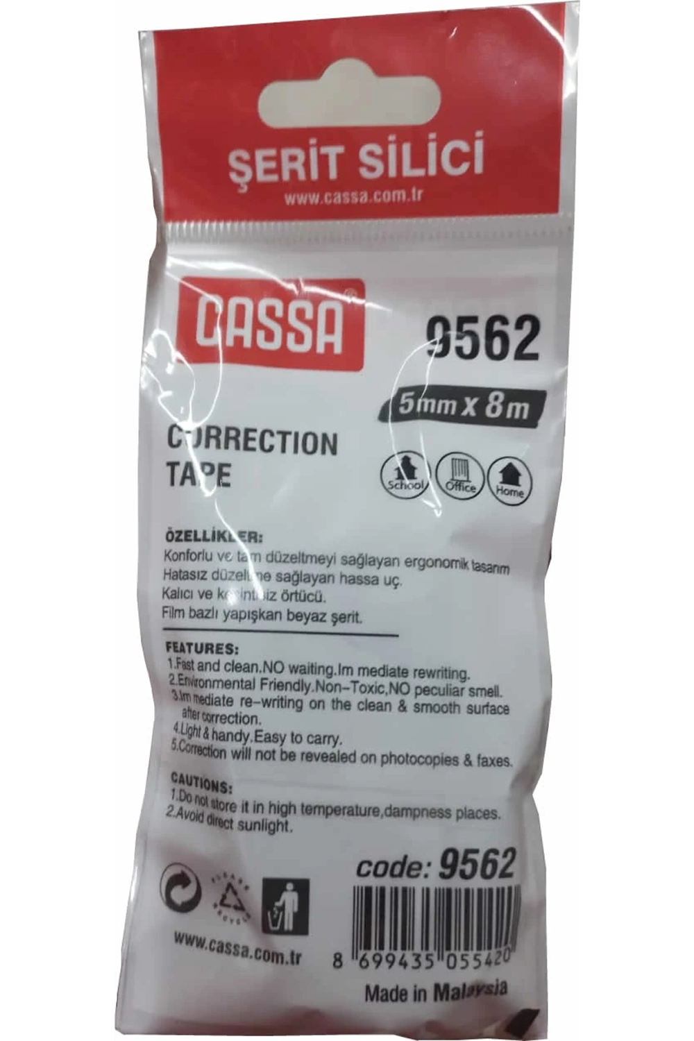 Cassa Şerit Silici Daksil 5 Mm X8 Mt 9562