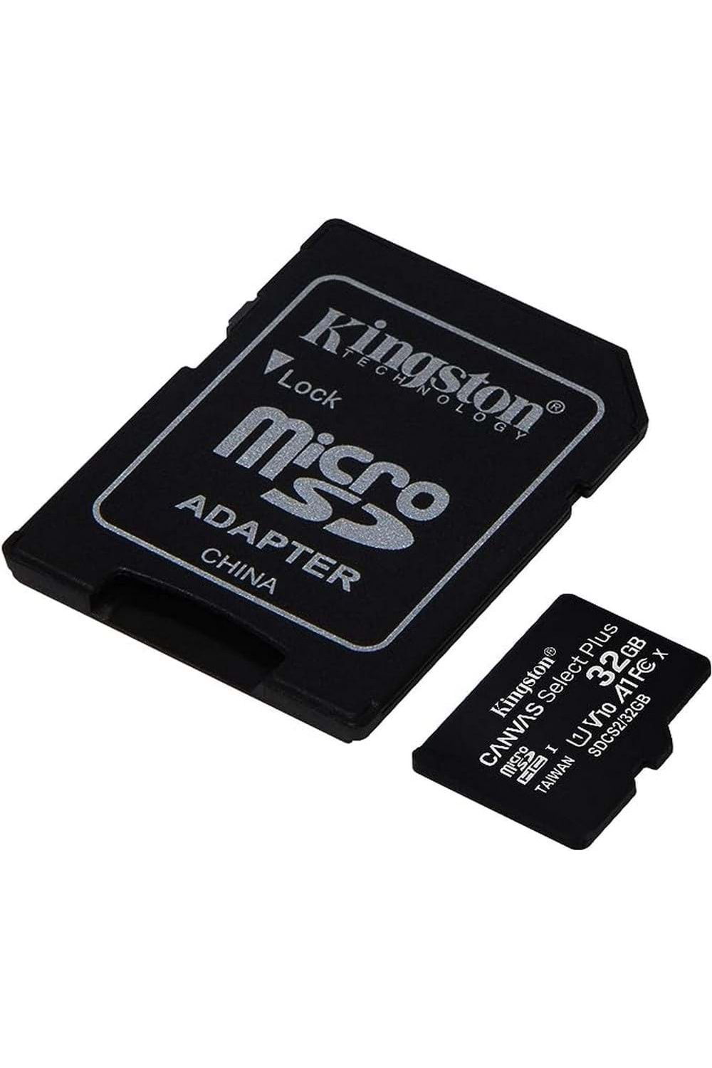 Kingston 32gb Micsdhc Canvas Select Plus 100r A1 C10 Card + Adp Hafıza Kartı | Sdcs2/32gb