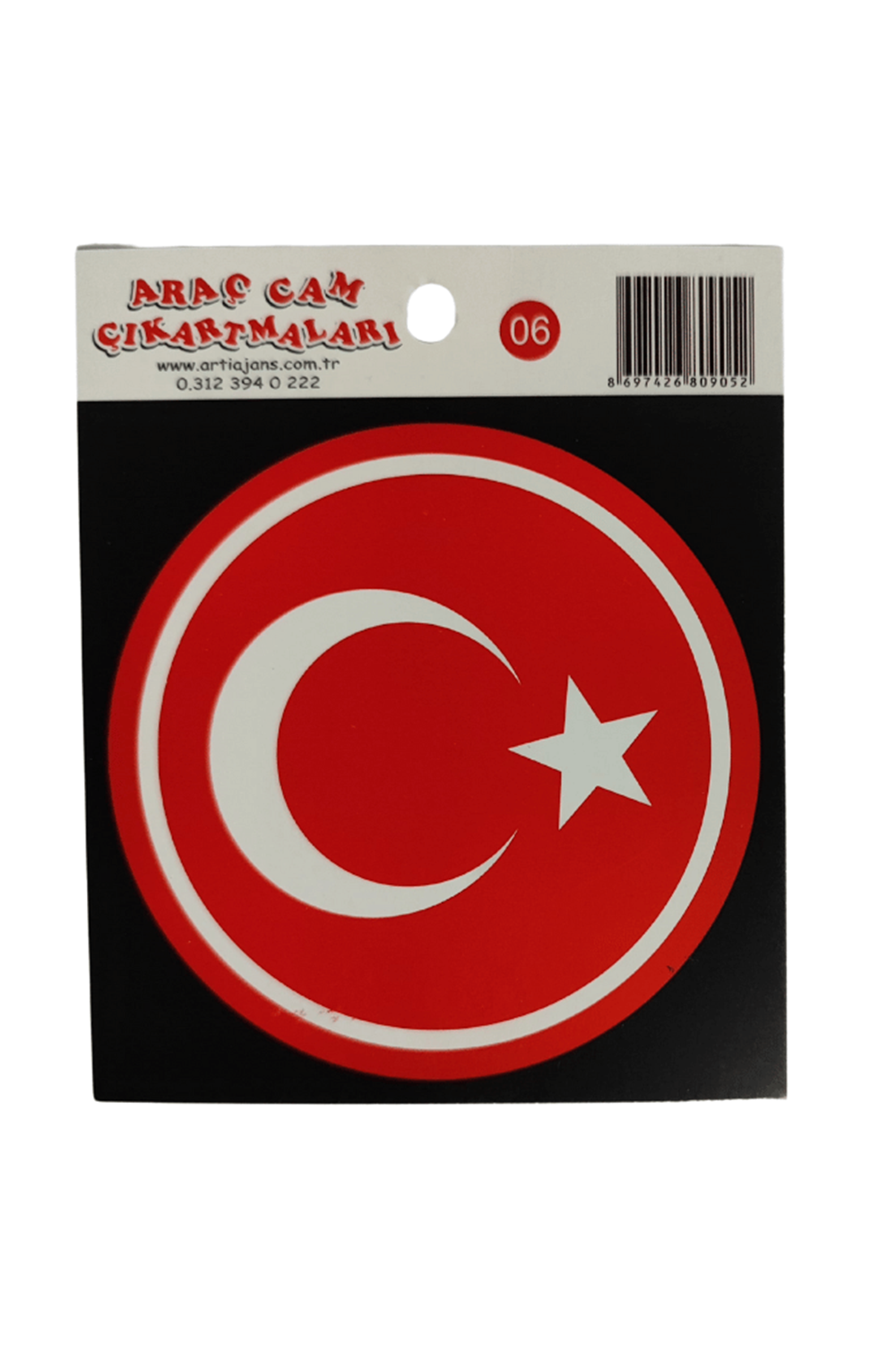 Araç Cam Çıkartma 6 (yuvarlak Bayrak)