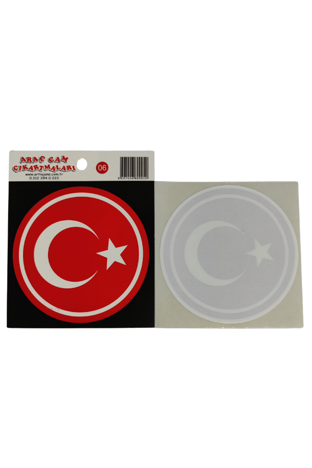 Araç Cam Çıkartma 6 (yuvarlak Bayrak)