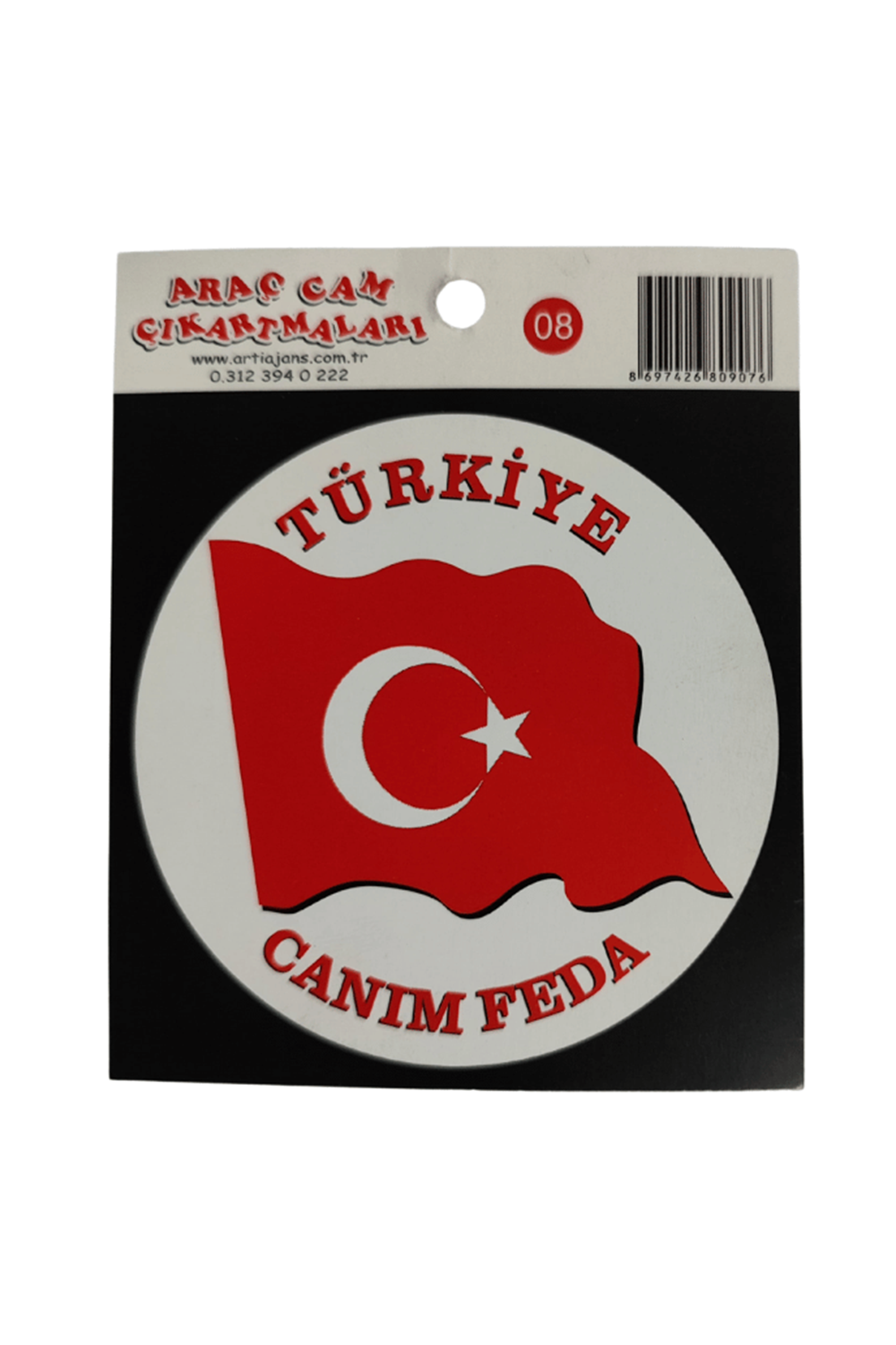 Araç Cam Çıkartma 8 (yuvarlak Bayrak 