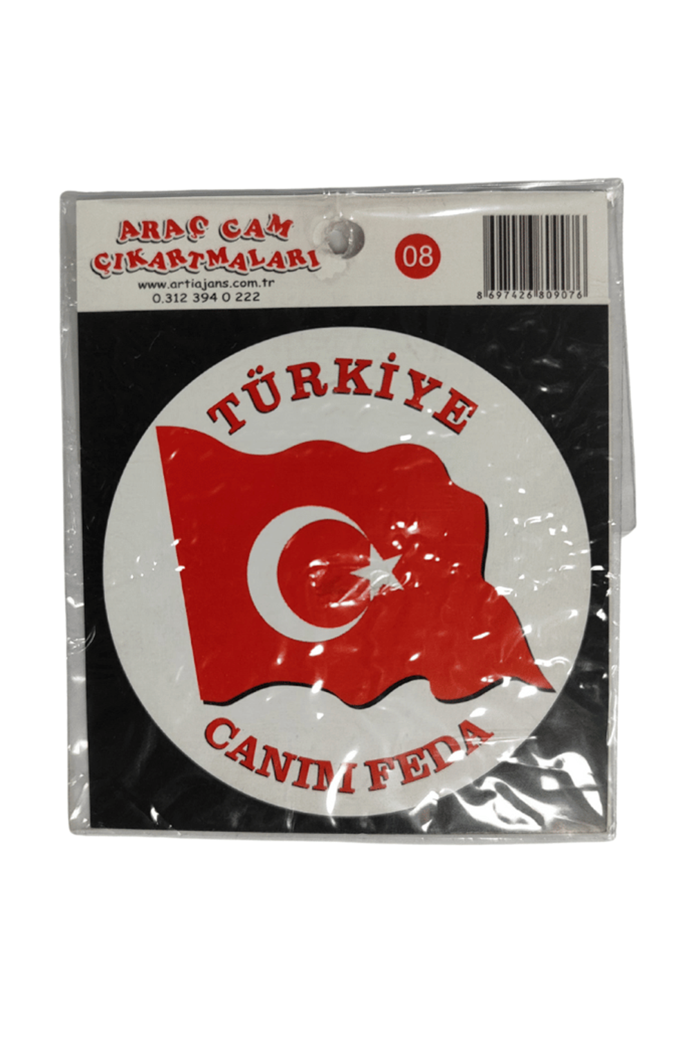 Araç Cam Çıkartma 8 (yuvarlak Bayrak 