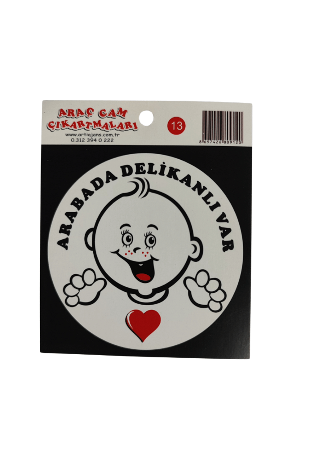 Araç Cam Çıkartma 13 (bebek Arabada Delikanlı Var)