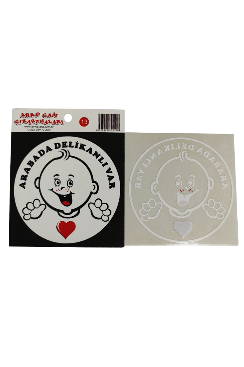 Araç Cam Çıkartma 13 (bebek Arabada Delikanlı Var)