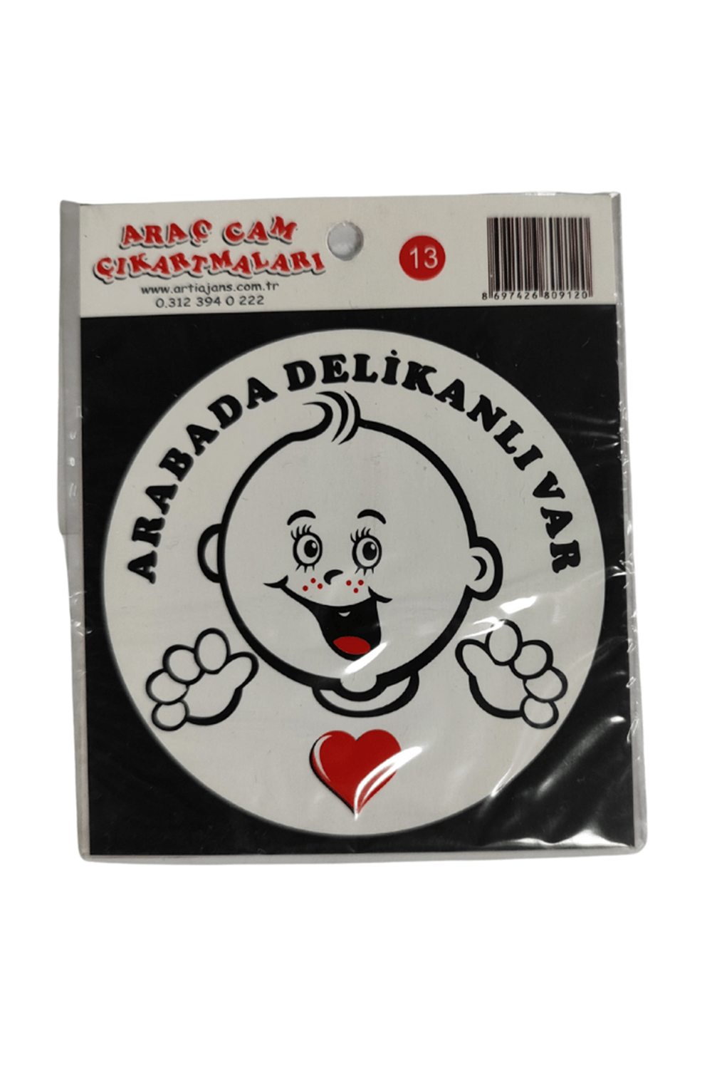 Araç Cam Çıkartma 13 (bebek Arabada Delikanlı Var)