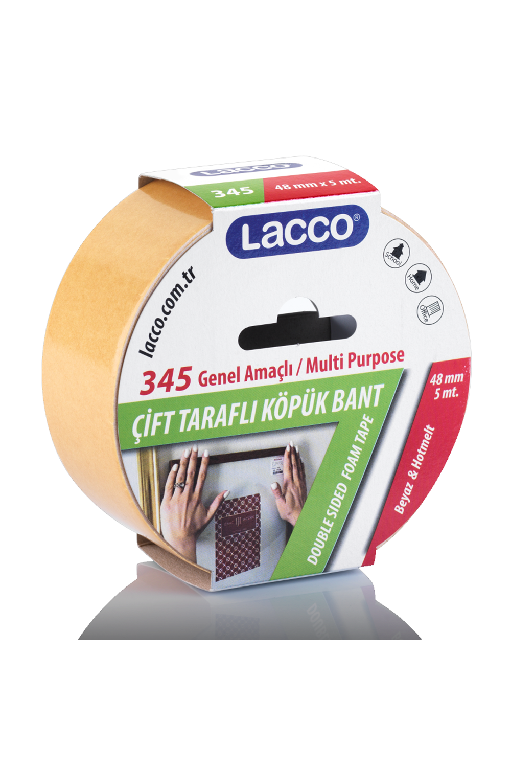 Lacco Çift Taraflı Köpük Bant 48mmx5m | 345