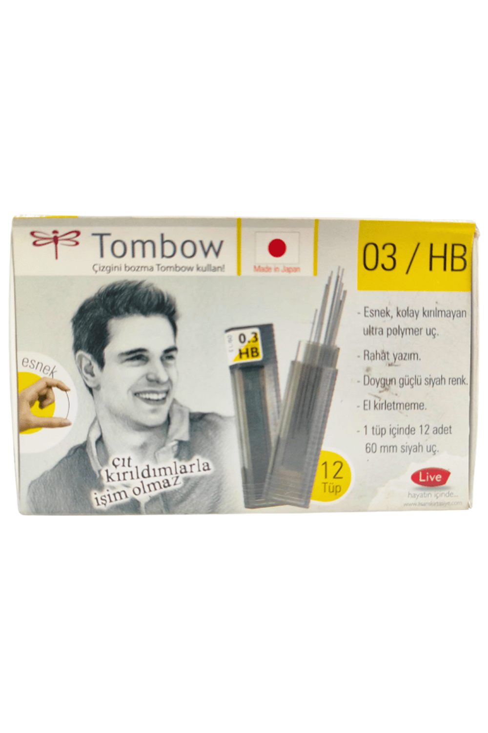 Tombow Min Klasik Mono Lead Hb 0.3 12'li Paket | Mm R3-rg Hb