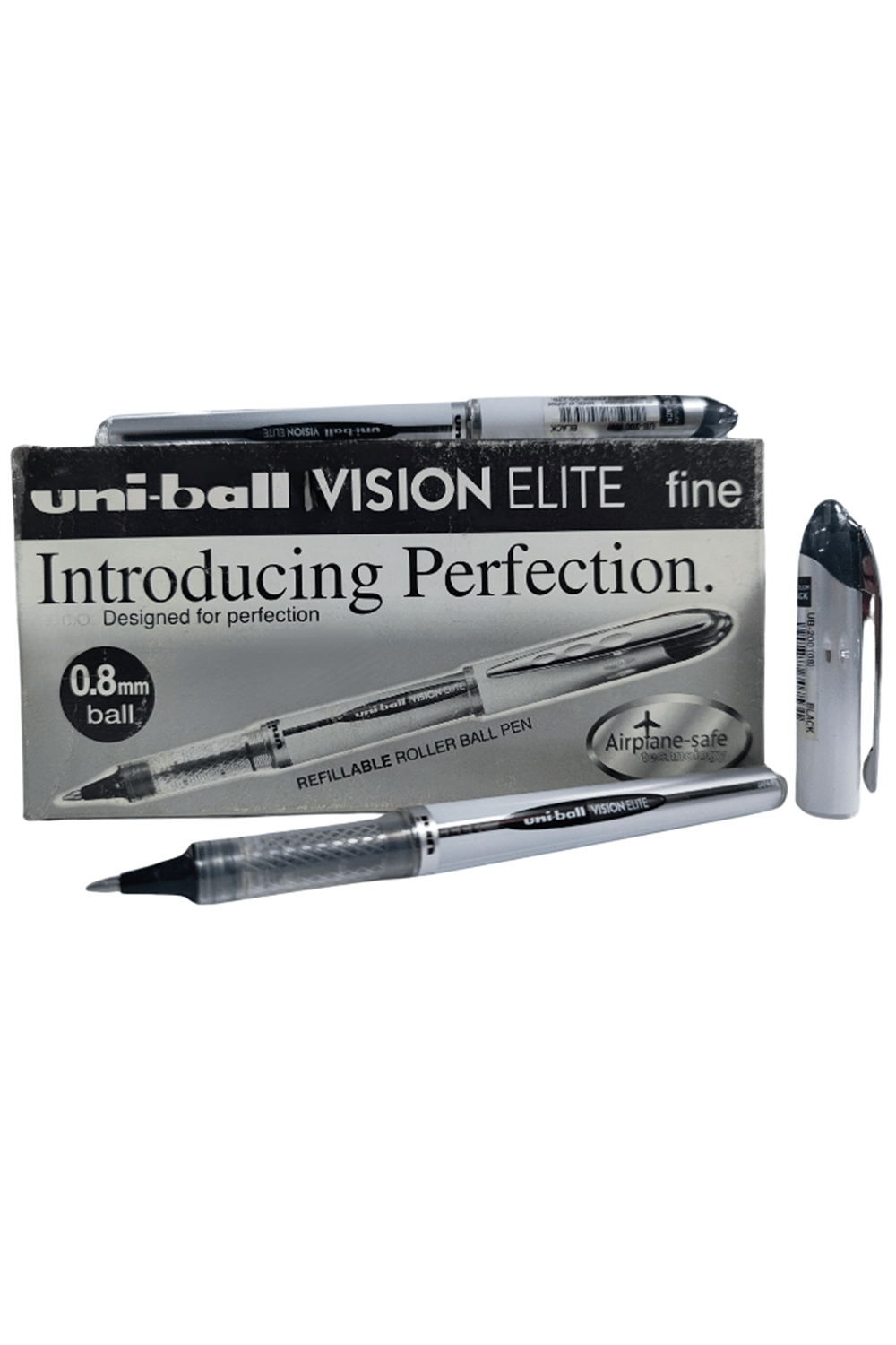 Uni-ball Roller Kalem Vision Elite Bilye Uç 0.8 Mm Siyah 12'li Paket | Ub-200