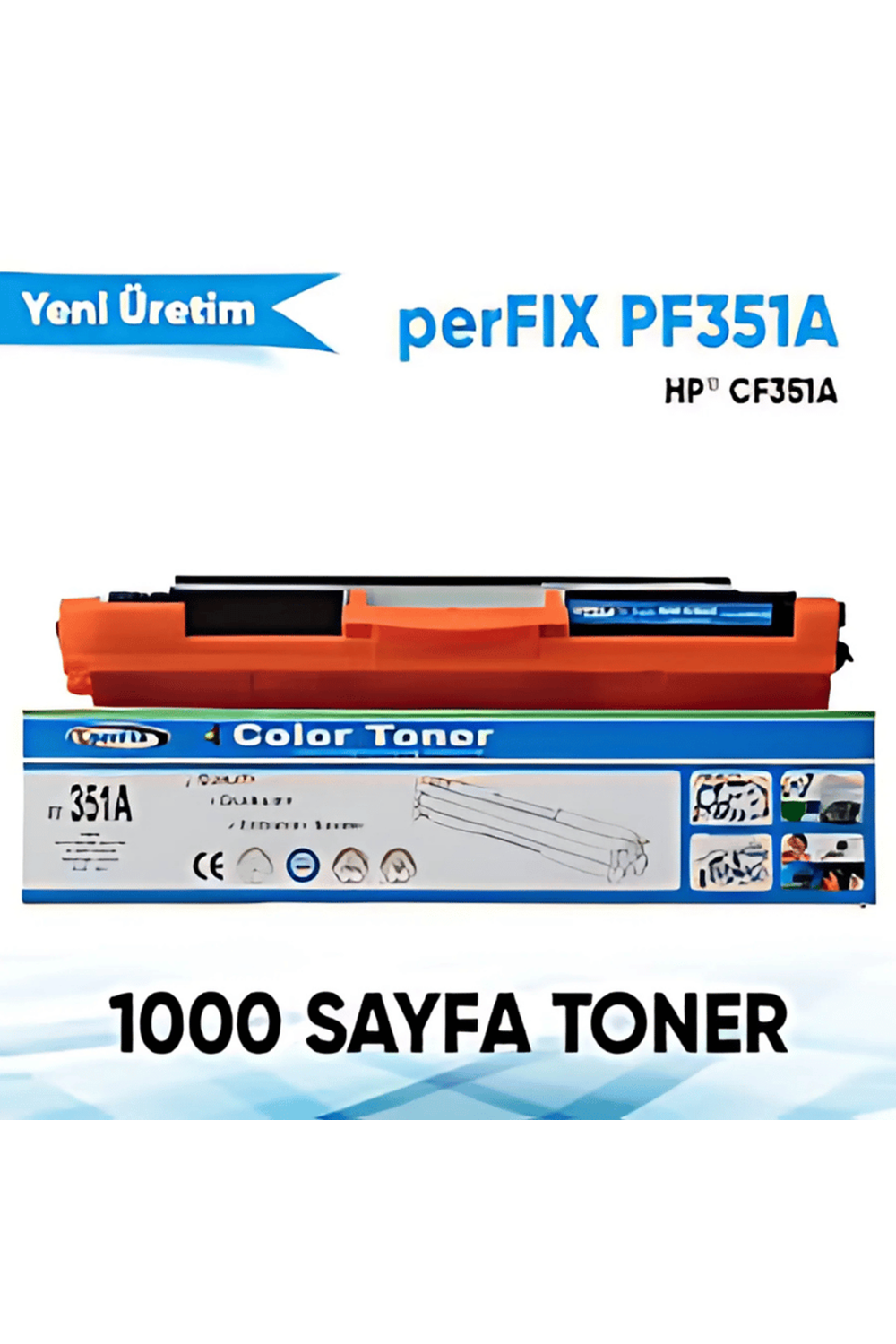 Perfix | Hp 351a - Cf351a 1k Mavi Muadil Lazer Toner ( M176 - M177 )