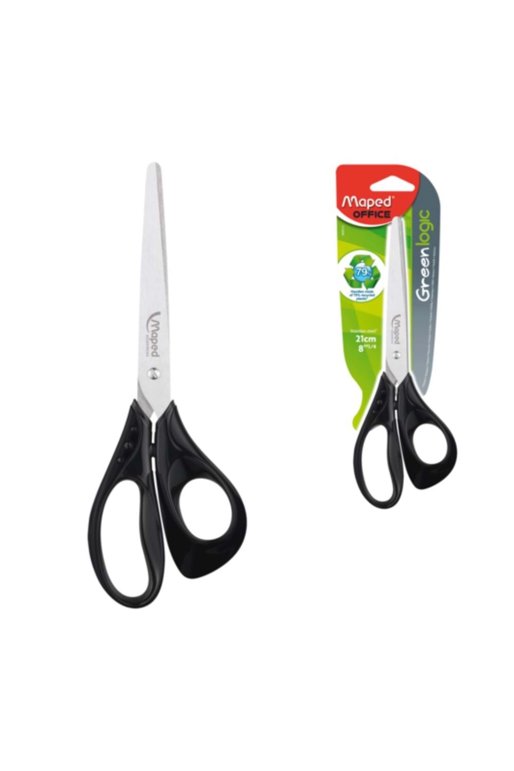 Maped Büro Makası Essential Green Asimetrik 21 Cm | 468110