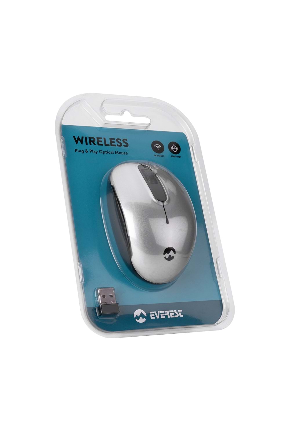 Everest Smw-666 Gümüş Usb 2.4 Ghz Optik Kablosuz Mouse 1500dpı