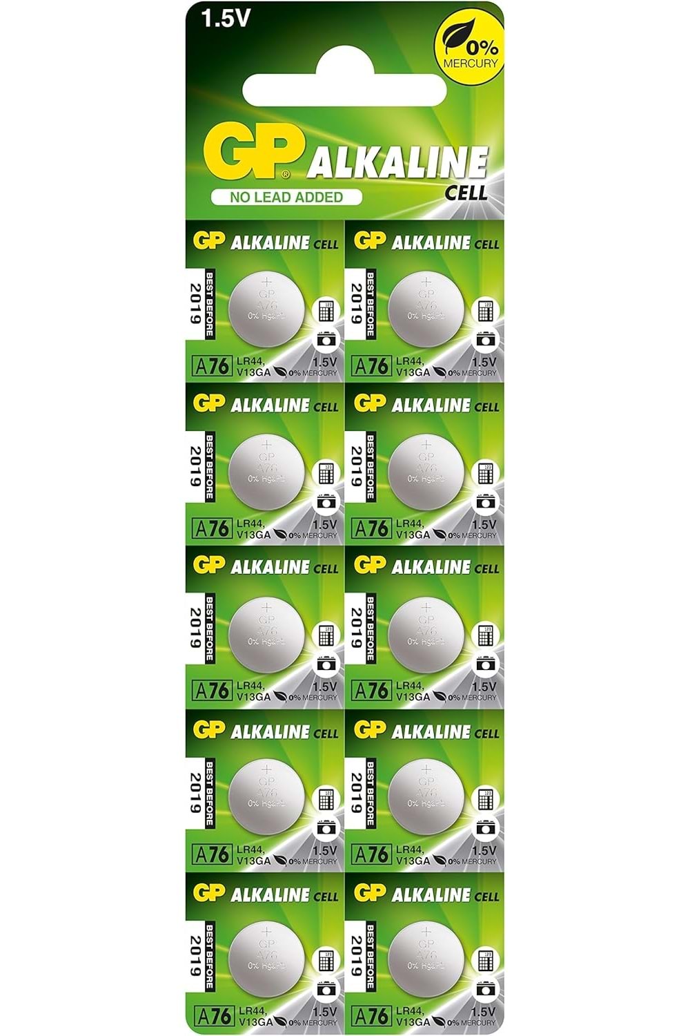 Gp Lr44 Ag13 Alkalin Düğme Pil 1pcs | Gpa76-2c10