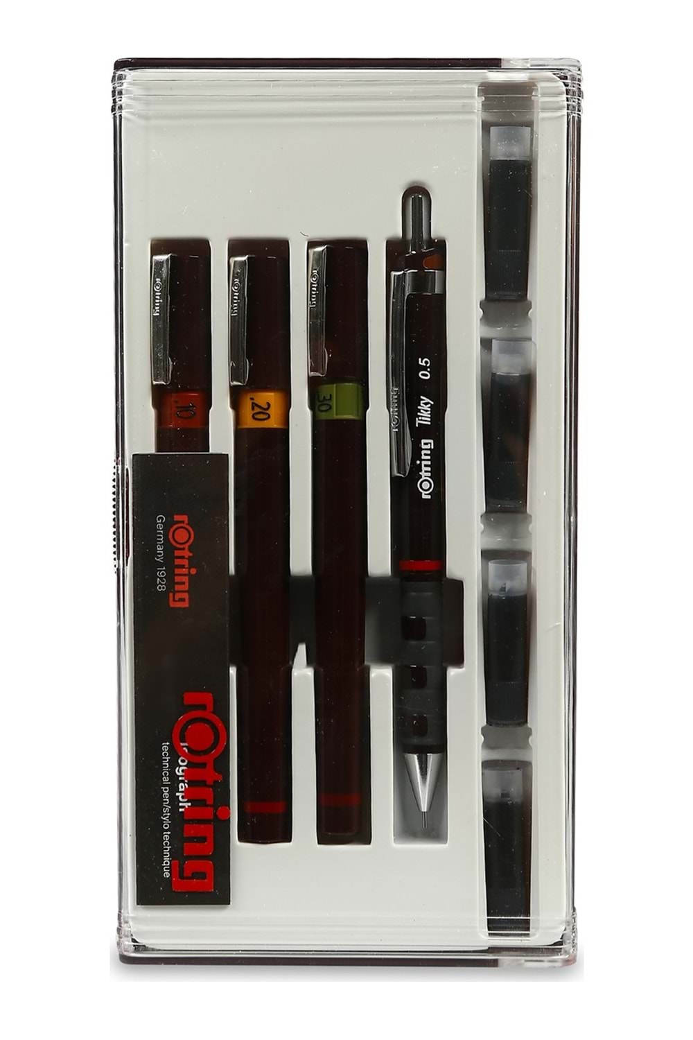 Rotring Isograph Set (0.1-0.2-0.3)+tikky 0.5 Mm Versatil Rotring Isograph Se