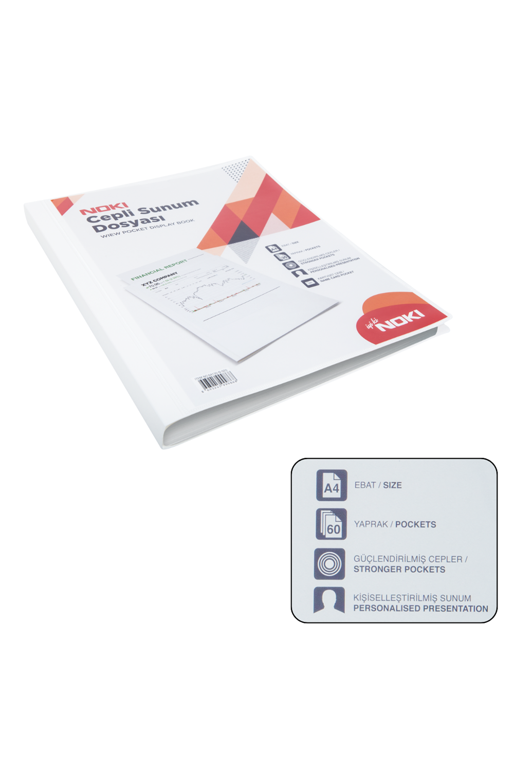 Noki Cepli Sunum Dosyası A4 60'lı Krem