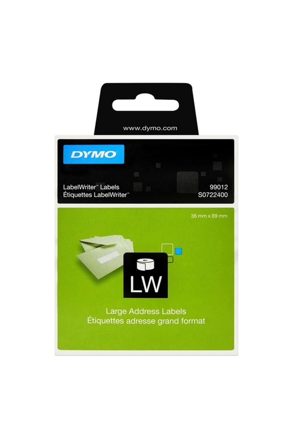Dymo 99012 Lw Geniş Adres Etiketi 89mm X 36mm 2 X 260 Etiket