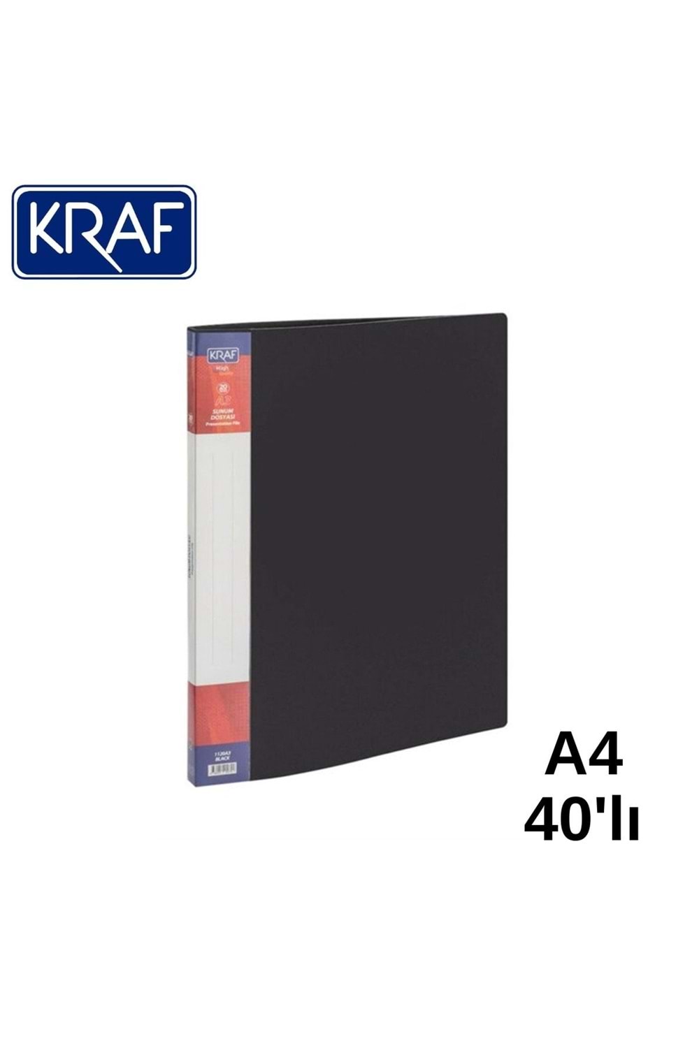 Kraf Sunum Dosyası A4 40'lı Siyah